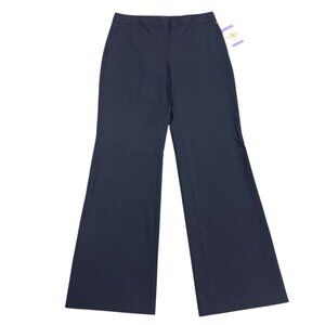Vtg Hilfiger Wool Dress Pants Wide Leg Navy Blue Mid Rise Office Wear Career 6